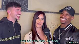 Andrea Lux's wild threesome with hung hotel guests