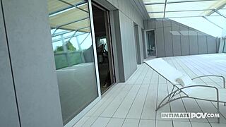 flexible brunette stella flex rides in cowgirl and gets morning anal sex pov