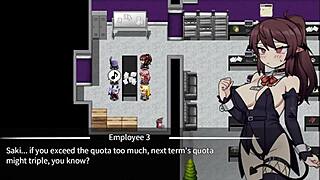 Corporate succubus part 6: bound anime lesbian uses toys for fingering and bondage games in hentai sex 😈