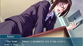 Bound Teacher Submits to Lust Behind Glasses