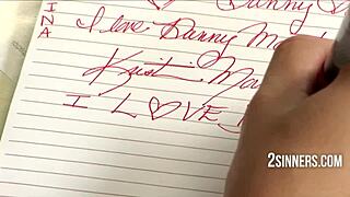 Deranged secretary tight pussy cowgirl brunette boss small tits