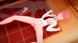 Miss Makima groans loud during deep 3D hentai pounding.