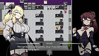 Corporate succubus part 6: bound anime lesbian uses toys for fingering and bondage games in hentai sex 😈