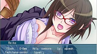 Bound Teacher Submits to Lust Behind Glasses
