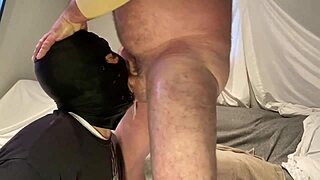 Sloppy head from start to finish! Fag slut gags on alpha cock