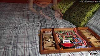 What game leads to petite European nerd's creampie?