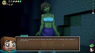 feeling the huge tits in this hentai game public creampie scene