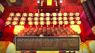 feeling the huge tits in this hentai game public creampie scene