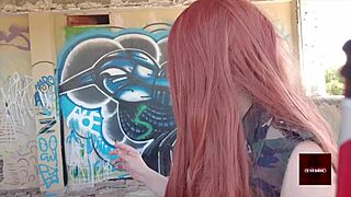 Single Father Dates Cute Teen Girlfriend Outdoors