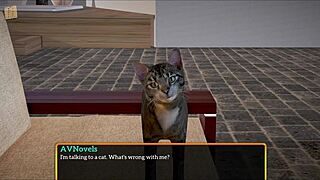 Redhead with small tits explores family game in My New Family 329.