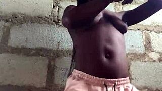 crazy bitch teases with striptease, clothes ripped off, spanking her naked body in lesbian fun