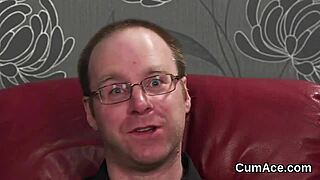 Slutty centerfold takes cumshot on face, swallowing every drop. She loves being the star at this wild blowbang party.