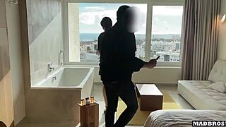 venezuelan wife feels caught in passionate interracial sex at home