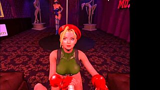 cammy white ride cock in virtual reality game cosplay