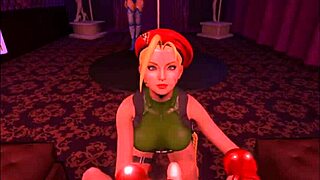 cammy white ride cock in virtual reality game cosplay