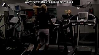 Sexy Blonde Girlfriend Engages in Sports and Blowjob Activities in the Gym