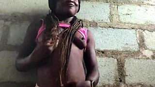 crazy bitch teases with striptease, clothes ripped off, spanking her naked body in lesbian fun