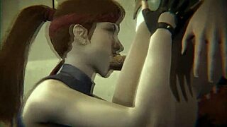 final fantasy 7 babes aerith, jessie, tifa in blowjob mix