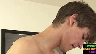 Twink Underwear Slips Off for Raw Breeding Action