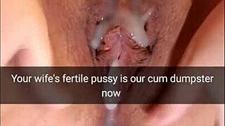 My cheating wife takes multiple creampies inside. She'll definitely get pregnant from this cuckold snapchat.
