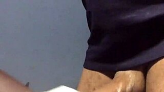 Ebony Step Daughter Milks White Step Dad Cock