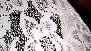 Drilling Ebony Housewife's Big Ass And Hairy Beaver With Pant On