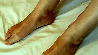 Stockings Swaps and Foot Bliss with Granny MariaOld in Wild Fetish Play