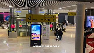 Gay Cruising in Public WC at Mall with Extreme Blowjob and Huge Facial