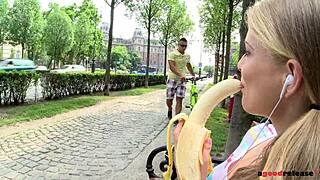 Blonde teen Cayenne Klein's tight pussy stretched by thick dick in bedroom