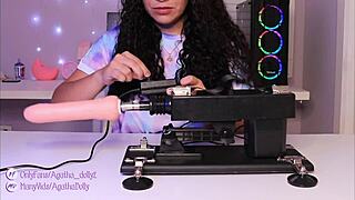 Specific Latina Agatha Dolly Tests New Sex Machine