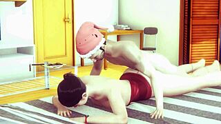 3D Animation Couple Sex with Huge Boobs in Tight Outfit