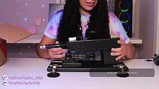 Specific Latina Agatha Dolly Tests New Sex Machine