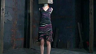 Hotty bent over, sucking cock in bondage!