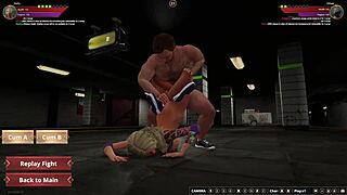 In this naked fight, Nelly vs Ethan turns into anal and cowgirl action.