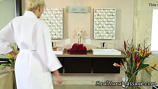 Wam Asian masseuse gets cum covered after intense nuru massage with big tits.