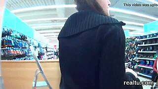 uh, czech nympho teased at mall, gets pov plow