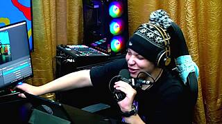 Latina bends over table, teases host with doggystyle pose at casting