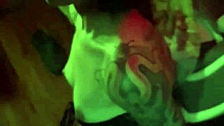 Have you seen this beautiful tattooed girlfriend sandraxo1 giving a blowjob while bondaged?