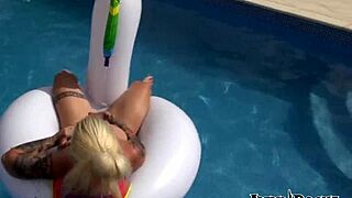 Aviva Rocks Masturbates Her Big Tits and Ass with Sexy Tattoo