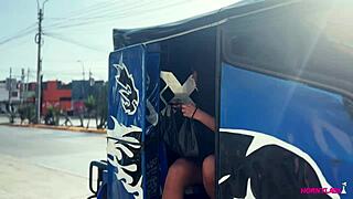 Peruvian Latina Roxy Hot Pays Mototaxi Fare With Shaved Pussy Action