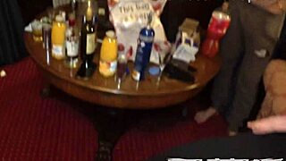 Public gangbang where spunky arse gets fucked by monster cocks outdoors