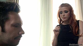 Redhead Employee Hooks Boss In Kinky Bondage Anal Play