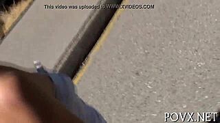 Tiny 18+ teen gets bent over hard