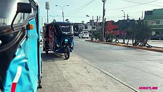 Peruvian Latina Roxy Hot Pays Mototaxi Fare With Shaved Pussy Action