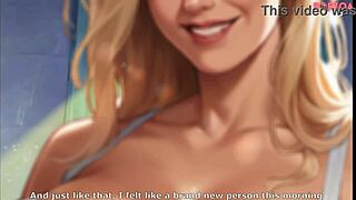 Futa Shemale On Female Stepsister Giving Blowjob On Public Beach In 3D Hentai ASMR