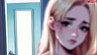 Futa Shemale On Female Stepsister Giving Blowjob On Public Beach In 3D Hentai ASMR