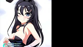sakurajima mai as bunny girl senpai in hot hentai compilation