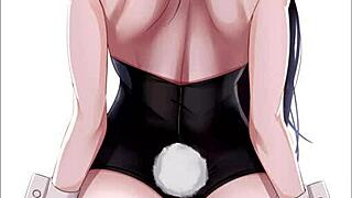 sakurajima mai as bunny girl senpai in hot hentai compilation