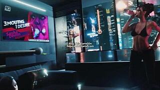 Cyberpunk Judy Shares Cock with Bestfriend in Realistic 3D Gameplay