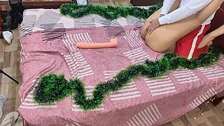 Christmas Treat with Stepmother’s Big Ass and Pussy